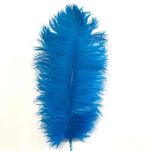Ostrich Drab Feather 27-32cm - Turquoise *Seconds* Pack of 5 - Picture 1 of 3