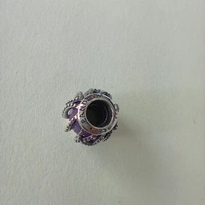 Charm Silver Pandora Intertwining  Purple Radiance 925 ALE - Picture 1 of 4