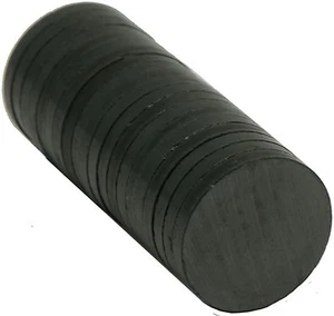 1" X 1/8" Ceramic Disc- Ceramic/Ferrite Magnet, Grade C-11 - Picture 1 of 1