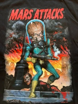 Mars Attacks Alien Colorful T-shirt NEW Licensed UNWORN FREE SHIPPING - Image 1 of 4
