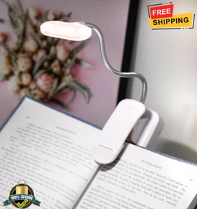 Portable Clip-On Adjustable Mini LED Book Light - Battery Powered Reading Lamp - Picture 1 of 8
