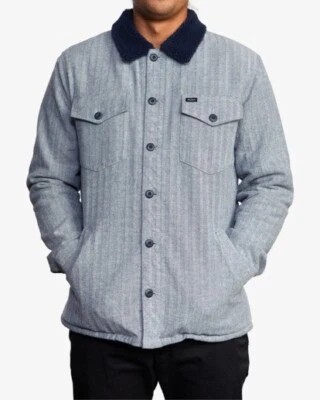 RVCA Benny Shirt Jacket Men's Herringbone Sherpa NEW NWT XXL 2XL - Image 1 of 4
