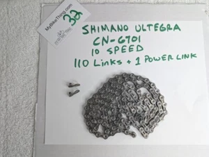 Shimano Ultegra CN-6701 Chain, 10 Speed, 110 Links + Power Link, Excellent - Picture 1 of 6