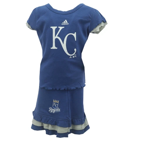 Kansas City Royals MLB Baby Youth Kids Shirt & Skirt 2 Piece Set New With Tags Cover