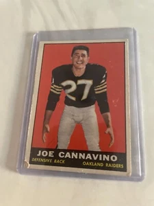 1961 Topps Oakland Raiders Joe Cannavino football card #187 - Picture 1 of 2