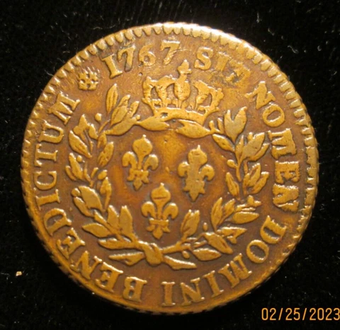 1767 French Colonies Sou Cover