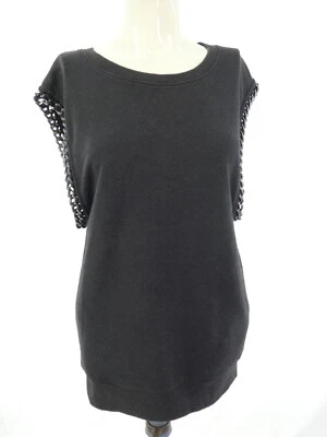 All Saints футболка цепочка рукав черный туника толстовка расслабленный Y2K размер Великобритании 4 - Изображение 1 из 4