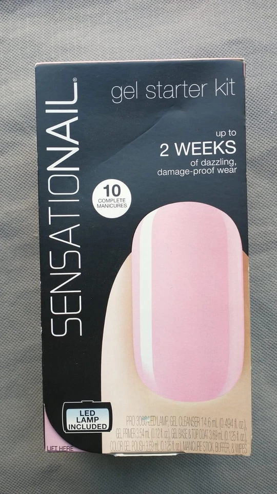 Sensationail gel polish starter kit - pink chiffon