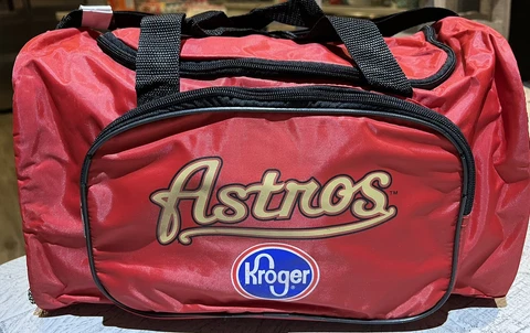 Houston Astros Gym /Tote Bag Kroger SGA MLB Red 18" Side Pocket Cover