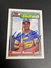 1992 Topps Manny Ramirez #156 Baseball Card Signed Rookie Autograph 