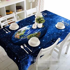 3D Planet Star Tablecloth Table Cover Cloth Birthday Party AJ WALLPAPER UK Lemon