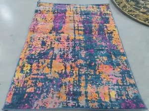 BLUE / ORANGE 4'-0" x 6'-0" Flaw in Rug, Reduced Price 1172769970 MAD143A-4 - Picture 1 of 4