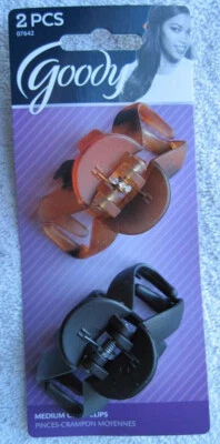 2 Goody Medium Matte Frosted Spider Octopus Plastic Jaw Claw Clips 2 1/4" Clear - Image 1 of 4