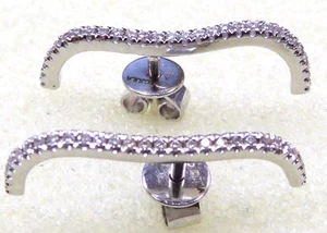 Authentic Djula Magic Touch 18k White Gold & 60 Diamonds Stud Earrings Mint - Picture 1 of 5