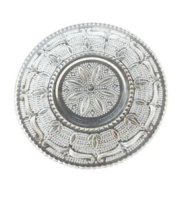 VTG 50s Federal Glass 'Heritage' Hobnail 3D Flower Platter 11.5” Mid Century 