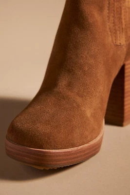 Nuevas botas de corredor Kelsi Dagger para mujer plataforma Chelsea gamuza camel talla 9 M nuevas en caja Foto 1 de 4