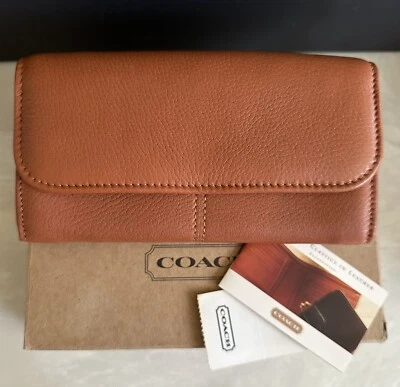 NWT COACH SONOMA CAMEL NATURAL LEATHER ENVELOPE CLUTCH 4972 - Image 1 of 4
