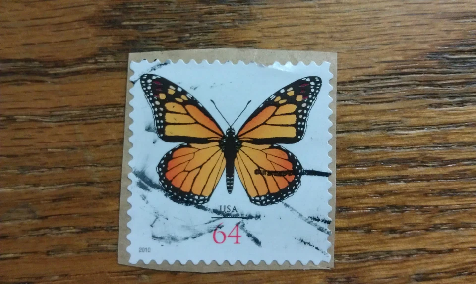 Stamp, USA, .64, 2010, MONARCH Butterfly, 1-1/4" x 1-1/4" - Image 1 of 1