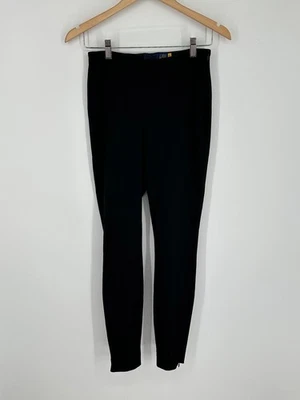 Pantalones Polo Ralph Lauren Para Mujer Talla M Negros Tobillo Cremallera Lateral Leggings Pantalones V8 Foto 1 de 4