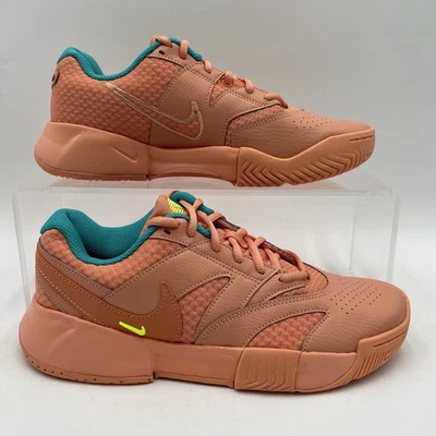 Womens Size 8.5 Nike Court Lite 4 C Apricot Volt Training Sneaker HF7839 800 NEW - Image 1 of 4