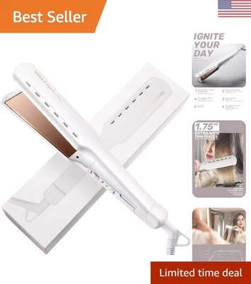 Lujosa plancha nano titanio - 1,75 pulgadas de ancho, calor instantáneo y ajustable... Foto 1 de 4