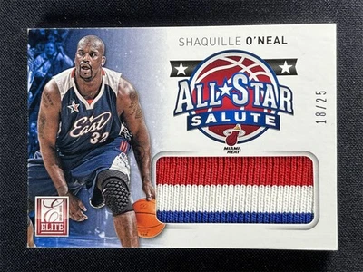 2012-13 Panini Elite Shaquille O'Neal #21 All Star Salute Prime Patch Jersey /25 - Image 1 of 2