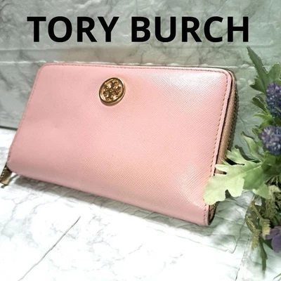 Tory Burch Mujer Billetera Plegable Estuche para Tarjetas Rosa Cremallera Redonda Edición Limitada Muy Buen Estado Po Foto 1 de 4