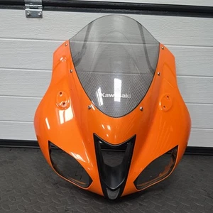 Kawasaki Ninja ZX6R P7F P8F Upper Nose Front Fairing Orange - Picture 1 of 6