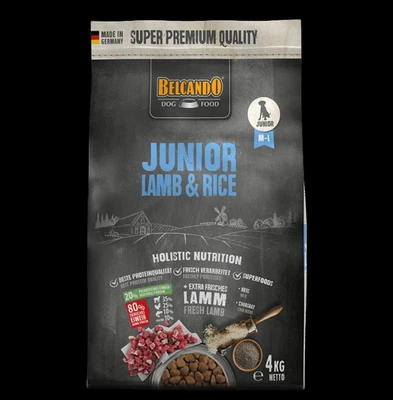 Belcando JUNIOR Lamb & Rice 4 kg Trockenfutter Hundefutter M-L Welpen Lamm Reis - Bild 1 von 3