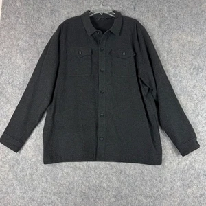 Travis Matthew Jacket Mens M Dark Gray Button Up Lined Shirt Shacket Pockets - Picture 1 of 11