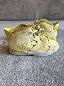 Nike Air Jordan Retro 6 Shoe 9C Toddler Citron Tint Dynamic Yellow 645127-800 - Picture 1 of 10