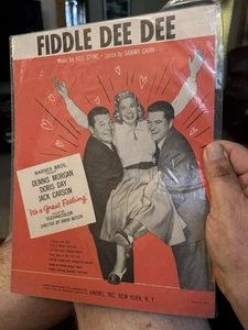M  DORIS DAY Movie Musical Sheet Music from ITS A GREAT FEELING ‘Fiddle Dee Dee’ - Picture 1 of 1