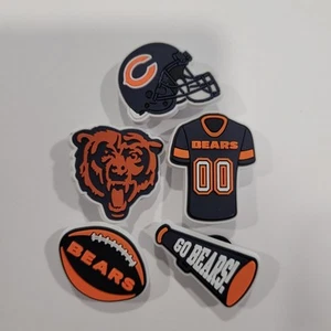 Chicago Bears Football Team Charm For Crocs Shoe Charms - 5 Pieces - Picture 1 of 4