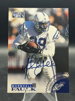 Marshall Faulk 1996 Pro Line Autographs Blue Auto - Image 1 of 2