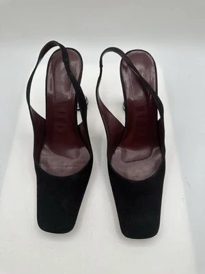 BOMBA STAUD CHESS NEGRA GAMUZA HONDA TACÓN ESCULPIDO TRANSLULCENTE TALLA 39.5/9.5 Foto 1 de 4