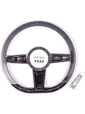 Billet Specialties Steering Wheel Camber 14 in Diameter D-Shaped 3-S (BLK29402) - Image 1 of 4