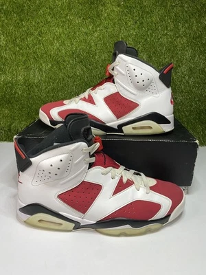 Air Jordan 6 Carmine Retro OG Size 12 Mens White Red Sneakers 2021 CT8529-106 - Image 1 of 4