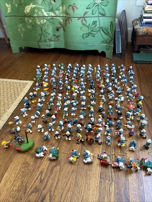 Vintage Smurfs HUGE Figure Lot 190 Schleich Peyo Bully Germany Hong Kong Angry - Image 1 of 4