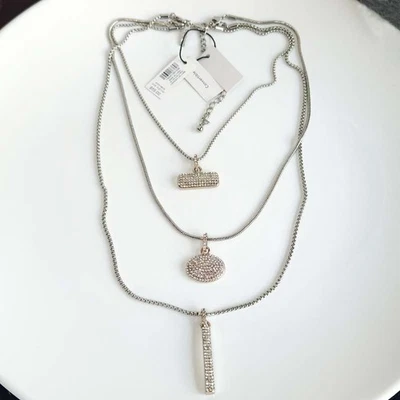 24" White House Black Market WHBM Layered Charms Pendant Statement Necklace $55 - Изображение 1 из 4