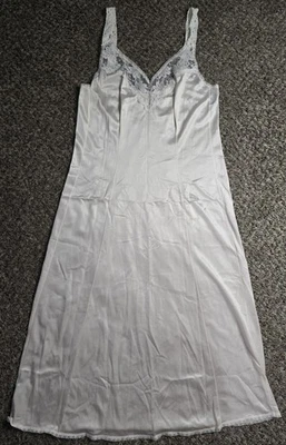 Vestido sin Mangas Completo USA UNION MAIDENFORM Marfil Satinado Camisón Lencería Talla 34  Foto 1 de 4