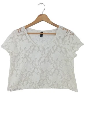 VERO MODA Blusa de manga corta Mujeres Blusa Talla EU 38 blanco look casual - Imagen 1 de 4