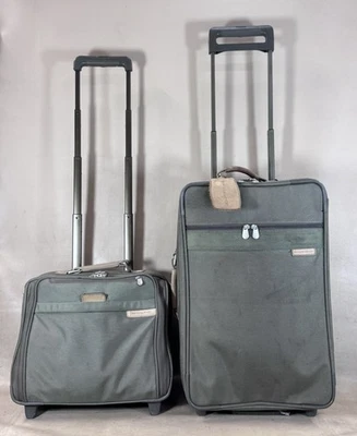 BRIGGS & RILEY Olive Set 22” Upright Suitcase U22S & 15”  Compact Computer Case - Image 1 of 4