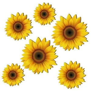 6 Pcs Sunflower Wall Decor Wood Sunflower Wall Art Farmhouse Flower - Picture 1 of 8