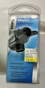 7 Blade to 6 Pin Round Trailer Adapter Wiring Plug For RV Tow Truck Lights - Picture 1 of 7