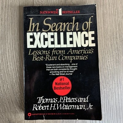In Search of Excellence By Thomas J, peters and Robert H Waterman Junior '82 PB - Image 1 of 4