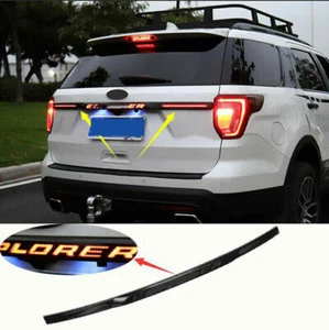 For Ford Explorer 2016-2019 Rear Trunk Tailgate Molding Trim Strip W/LED Black - Picture 1 of 6