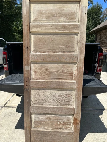 ANTIQUE (circa 1905) 5- Panel Door 80"x31" Cover