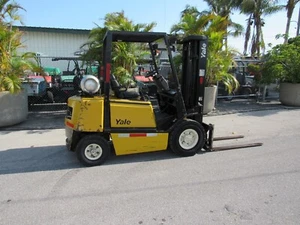 Yale GLP050RGN 5000 LB Forklift Propane engine - Lift 189" Pneumatic 1855 hrs. - Picture 1 of 22