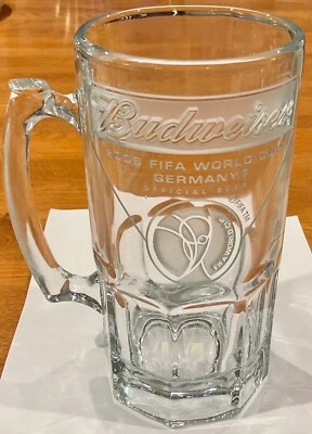 Copa Mundial de la FIFA 2006 ALEMANIA RARA OFICIAL CERVEZA GRANDE CRISTAL TAZA PIEDRA Foto 1 de 4