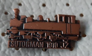 Locomotive SUTORMAN 1910 JZ train Yugoslav railway Yugoslavia  vintage pin - Picture 1 of 1